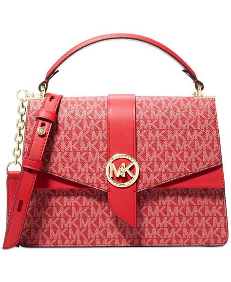 Michael Kors Signature Greenwich Top Handle Medium Satchel.